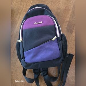Lacoste Purple and Black Women's Backpack